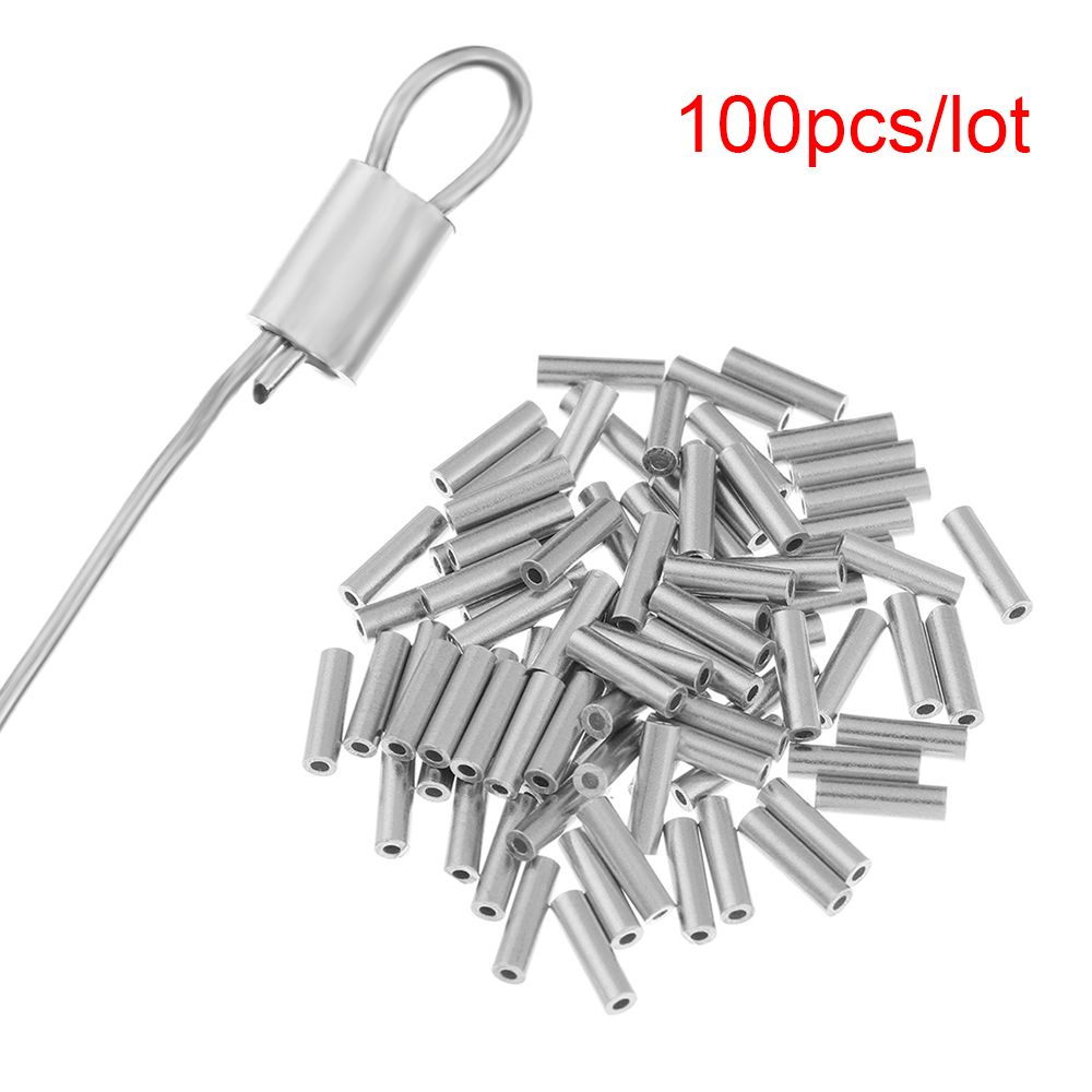 Monofilament Line - 100 pçs/lote 0.8mm/1.0mm/1.2mm/1.4mm/1.6mm/1.8mm redondo real alumínio