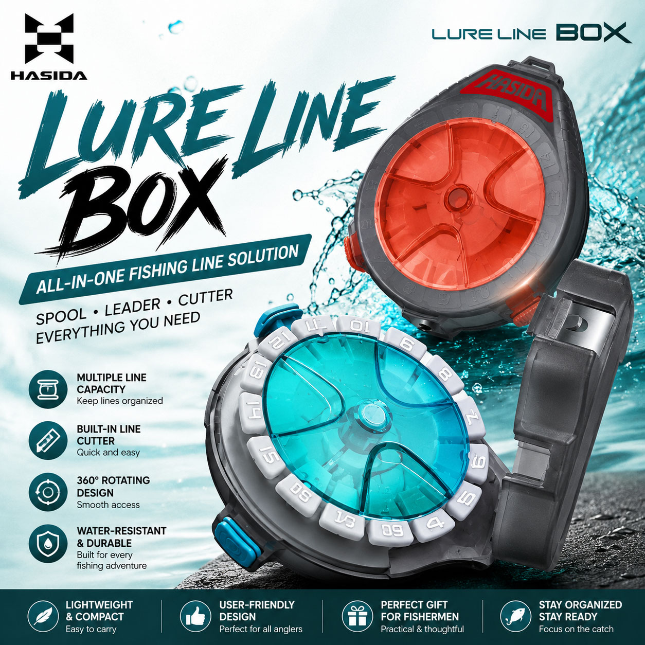 Fishing Line Dispenser - Caixa de Pesca HASIDA Sub Line