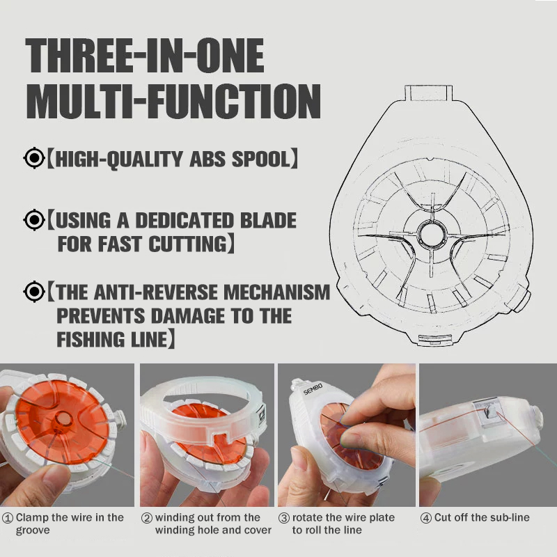 Zukibo caixa de linha de carbo - Fishing Line Dispenser avaliação e preço